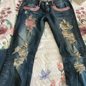 A 7 Pink diamond jeans